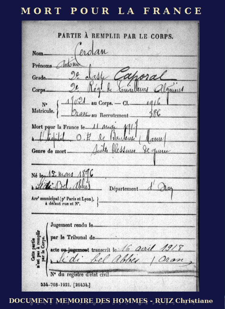 6 GUERRE 14-18 CERDAN ANTONIO MORT POUR LA FRANCE 5.JPG